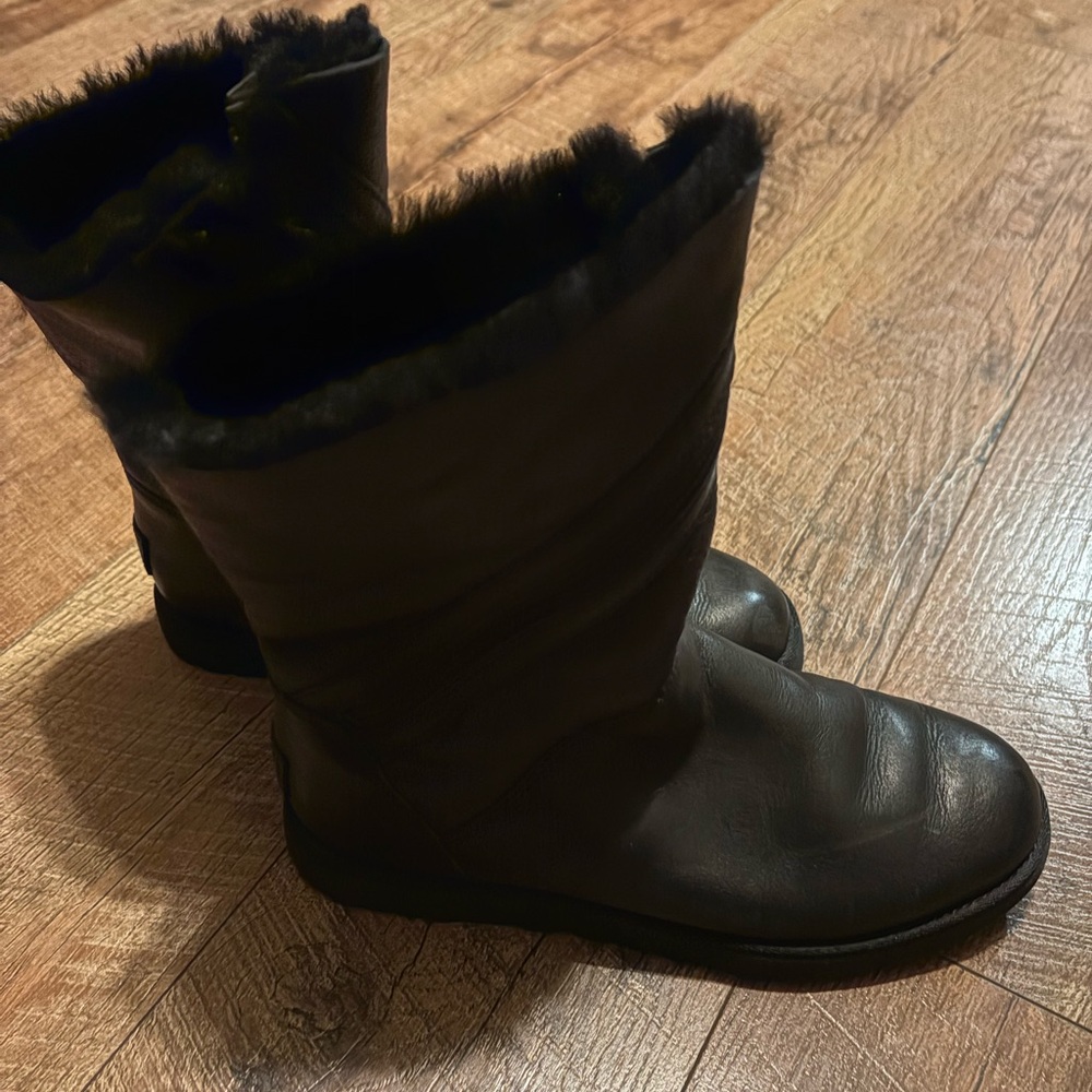 UGG Black Fur-Lined Winter Boots